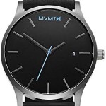 MVMTH Classical Leather Watch In Black